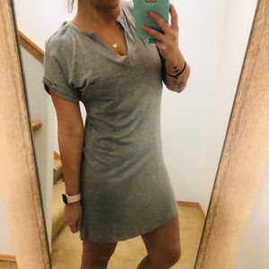 Grey pocket hi/low dress